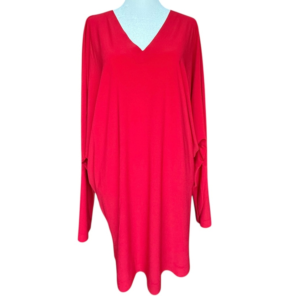 Norma Kamali Long Sleeve Red Dress Sz S